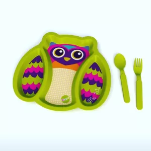 OOPS – SET PLATO Y CUBIERTOS - BUHO