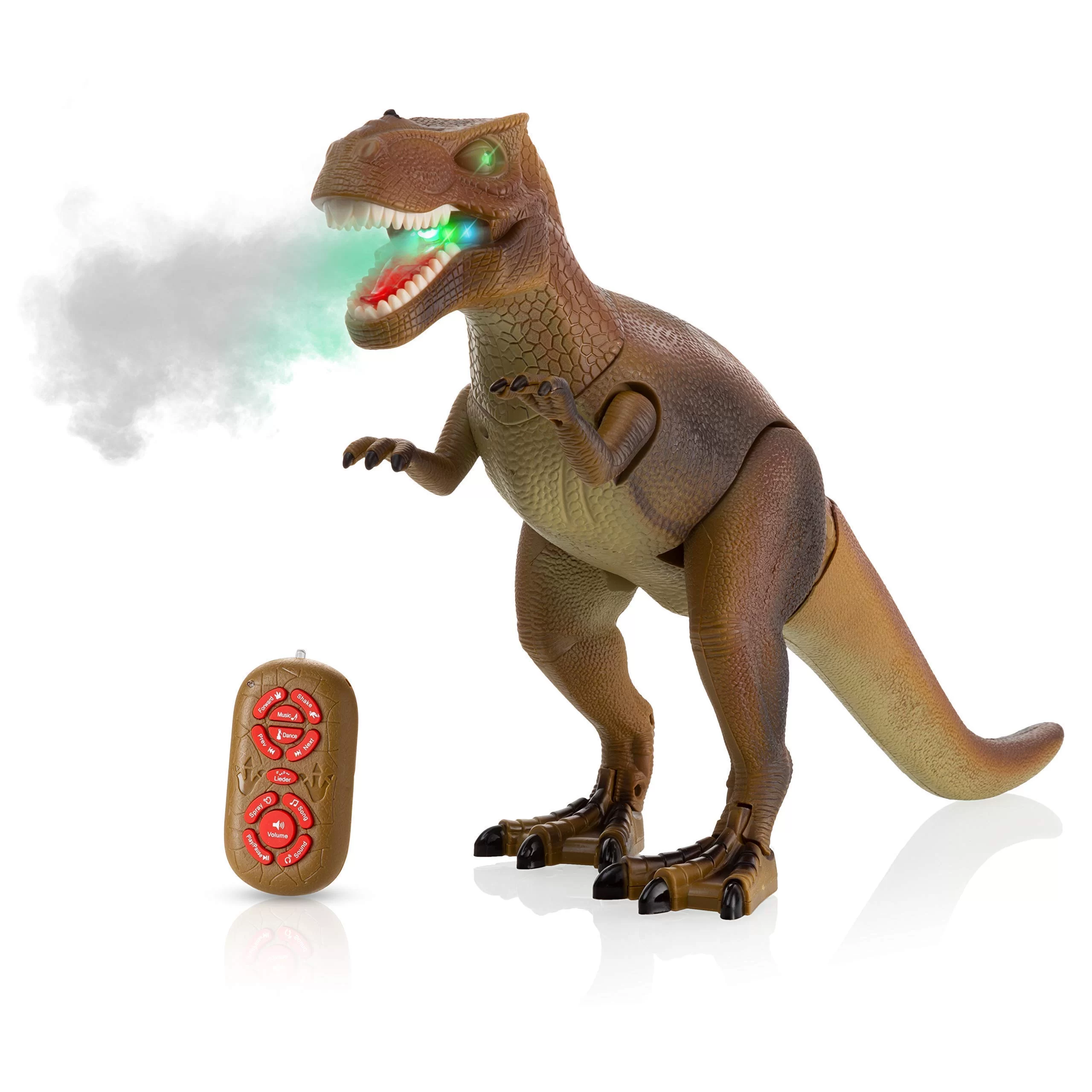 Juguetes de dinosaurios para niños de 1-2 años, música rugida y